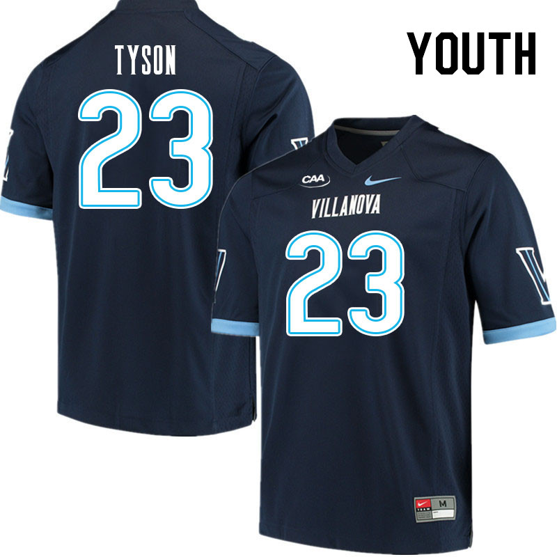 Youth #23 Jamie Tyson Villanova Wildcats College Football Jerseys Stitched Sale-Navy